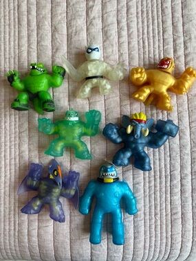 Heroes of Goo Jit Zu Figures Lot (7) Stretchy Action Toys Bundle